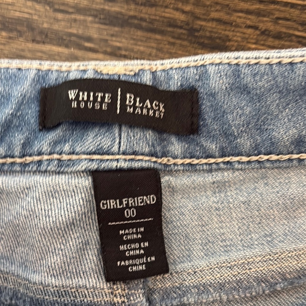 Light Blue Distressed Women Jeans by White House Black Market (size 0) - Picture 2 of 9